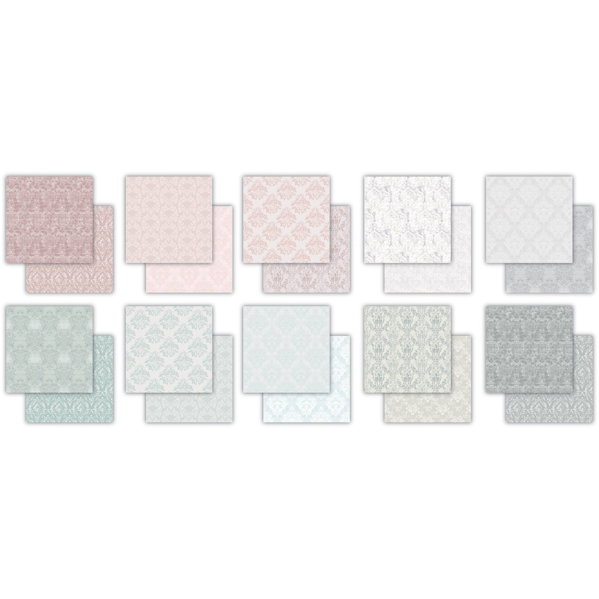 Craft Consortium Double-Sided Paper Pad 6" x 6" 40 ct. Baroque, 20 Designs